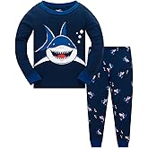 Boys Pajamas 100% Cotton Toddler Clothes Set Planet Dinosaur Long Sleeve Sleepwear 2 Piece Kids Pjs Size 3-10 Years