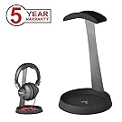 Avantree Universal Aluminum Desk Headphone Stand Hanger with Cable Holder for Sennheiser, Sony, Audio-Technica, Bose, Beats, AKG, Gaming Headset Display - HS102 Black