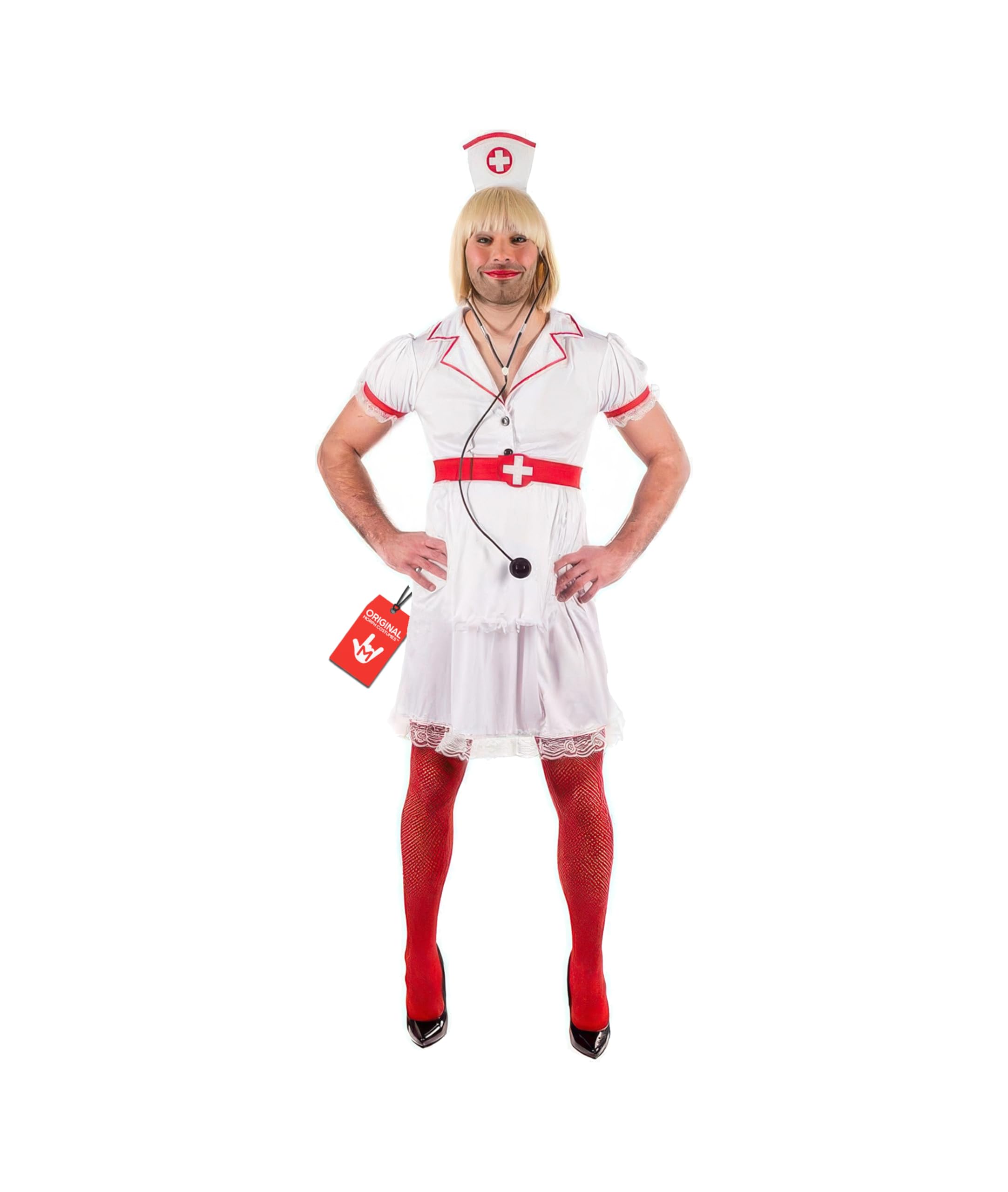 Fun Shack Adult Stag Fancy Dress Naughty Nurse Costume - L