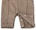 ZOEREA Baby Boy Outfits Set, 3pcs Long Sleeves Gentleman Jumpsuit & Vest Coat & Berets Hat with Bow Tie (Brown 1, 3-8 Months)