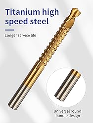Rocaris 8 Pack Titanium Coated HSS Twist Drill