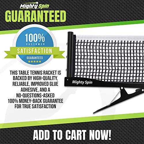 MightySpin Premium Ping Pong Net - Table Tennis Clipper Net and Post Set Stretches to 72", Tournament-Ready, Replacement Nets Fit Any Table for Indoor or Outdoor Play - Easy to Setup - Thumbnail 6