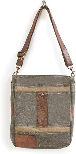 Mona B. Dakota Upcycled Canvas Shoulder 