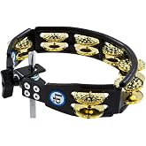 LP179 Cyclops, Dimpled Brass Jingles, Black, Mountable Tambourine