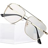 Breaksun Oversized Square Aviator Sunglasses for Men Women Fashion Metal Frame Aviator Sun Glasses Tinted Lens