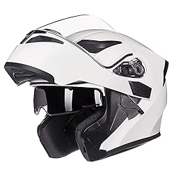 ILM Motorcycle Dual Visor Flip up Modular Full Face