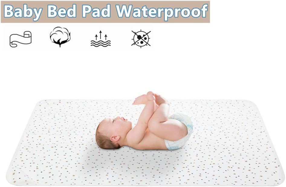 Baby Waterproof Bed Pad Wetting Pads Washable for Kids Toddler Potty Training Pads Pad Mat for Pack n Play/Crib/Mini Crib Reusable Incontinence Underpads for Kids/Adult/Pets (Brown): Kitchen & Dining