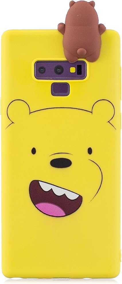 Zcxg Kompatibel Mit Samsung Galaxy Note 9 Hulle Silikon Gel Stossfest Handyhulle Slim Fit Ultra Dunn Tpu Lovely Case Tier Cute Fur Samsung Galaxy Note 9 We Bare Bears Grizzly Brown