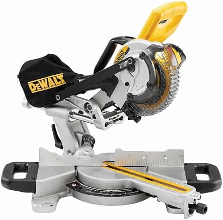 Dewalt Dcs365m2 Qw Scie A Onglets Radiale 184mm 2 Batteries 18v 4ah Li Ion Chargeur Argente Amazon Fr Bricolage