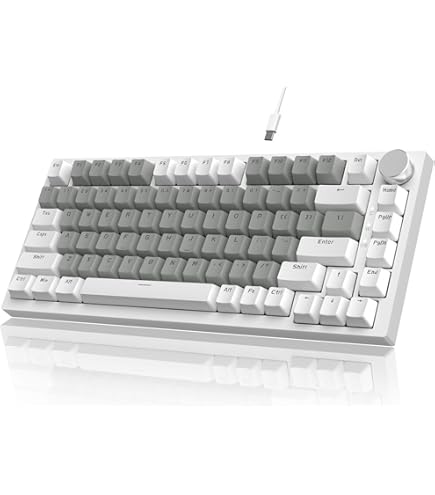 Attack Shark Ajazz AK820 75% Teclado mecânico para jogos com botão