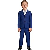 LOLANTA Boys Suit 2PCs Tuxedo Jacket Formal Wedding Ring Bearer Outfit, Birthday Proms Dinner Blazers