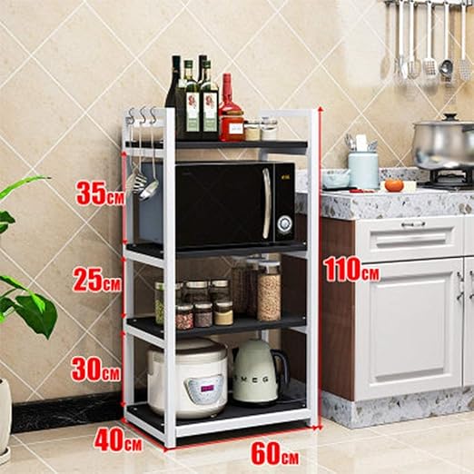 Gjrff Estante de Cocina/Estante de microondas/Marco de Acero ...