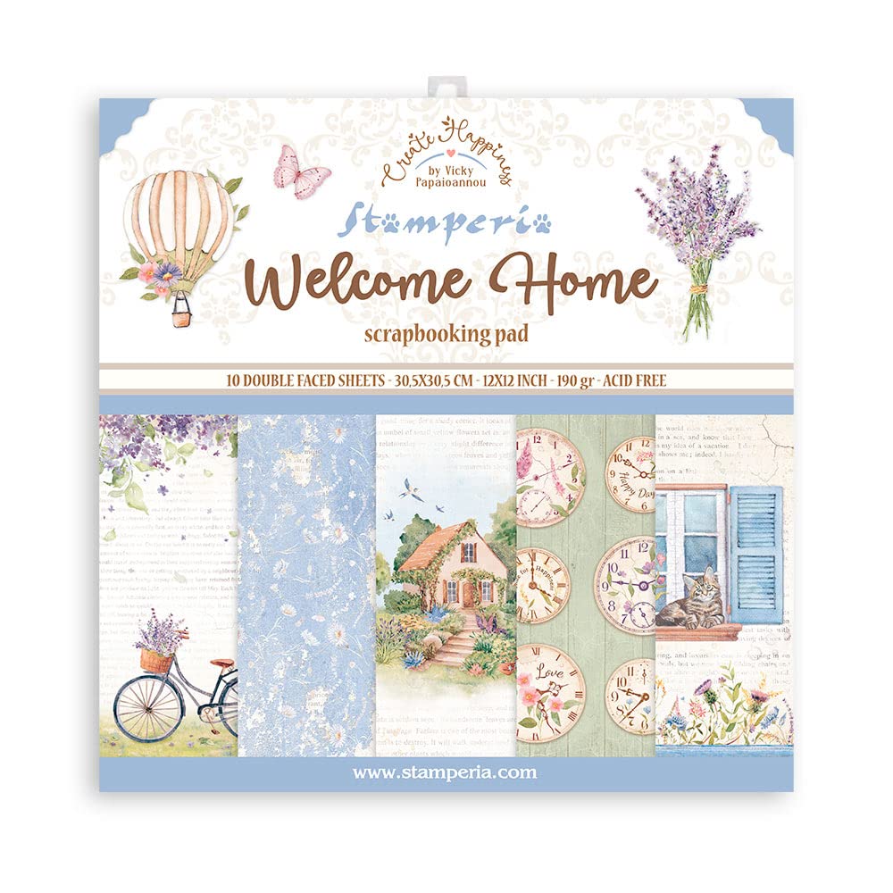 Stamperia International Scrapbooking Pad - Create Happiness - Welcome Home