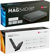 MAG 540w3 Linux 4K IPTV Set Top Box Dual WiFi 5G HEVC HDR UHD UK Plug view 5