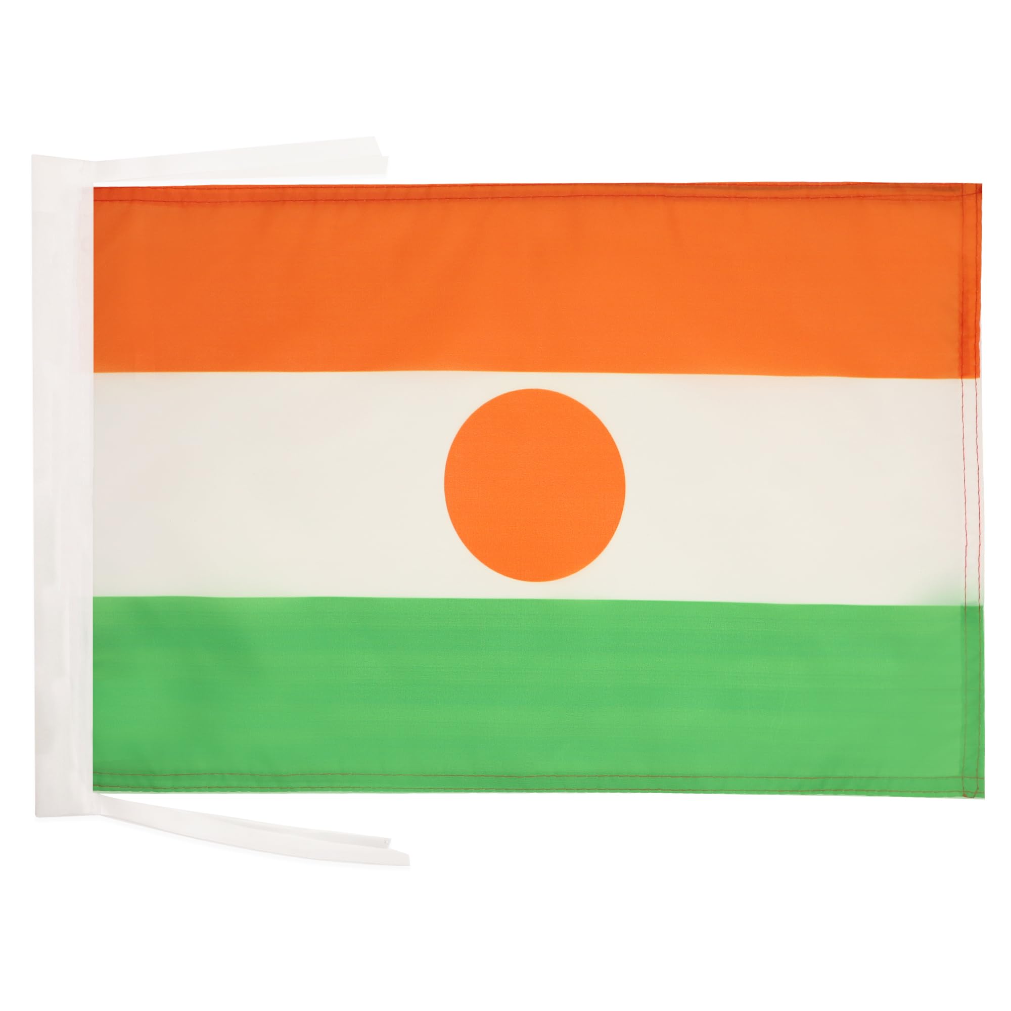 AZ FLAG - Niger Flag - 18'' x 12'' - 100% Polyester Nigerian Small Banner with Two Cords - Fade Resistant - Vivid Colors - 18x12 in - 45x30 Cm — image 1