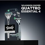 Wilkinson Sword Quattro Titanium Sensitive Razor 1 Handle 9 Blades Pack view 3