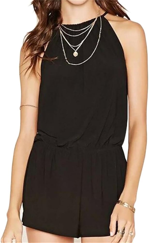 Zantt Womens Spaghetti Strap Strappy Short Beach Jumpsuits Rompers Playsuits