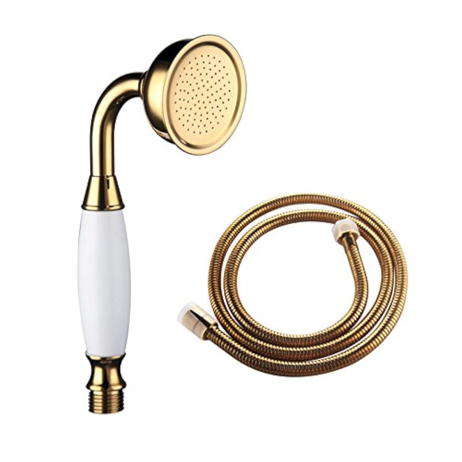 Skybath Shower Head Traditional Victorian Style Golden Handheld Shower Sprayer and 59 Inch Hose