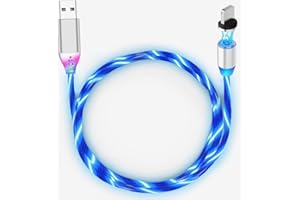 Statik GloBright Universal Light-Up Cable 3 in 1 Magnetic Smart Charging Cable with USB-C & Micro-USB –Enabled Unbreakable 3f
