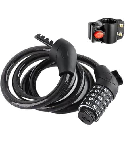 Antivol Vélo GoFriend à Combinaison - Câble 1,2 M X 12 Mm, Acier Inoxydable, Code 5 Chiffres Réinitialisable