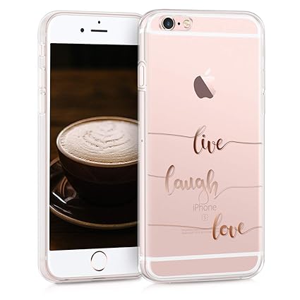 kwmobile Apple iPhone 6 / 6S Hülle - Handyhülle für Apple iPhone 6 / 6S - Handy Case in Rosegold Transparent