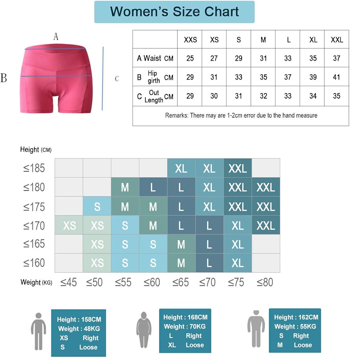 CATENA Women's Cycling Underwear 3D Padded Breathable Lightweight MTB Shorts Elastic Bike Underpants: Clothing