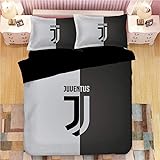 VROSELV-HOME Juventus 3D Printed Duvet Cover Sets 3 Piece Set 1 Duvet Cover + 2 Pillowcases C-Full203cmx228cm