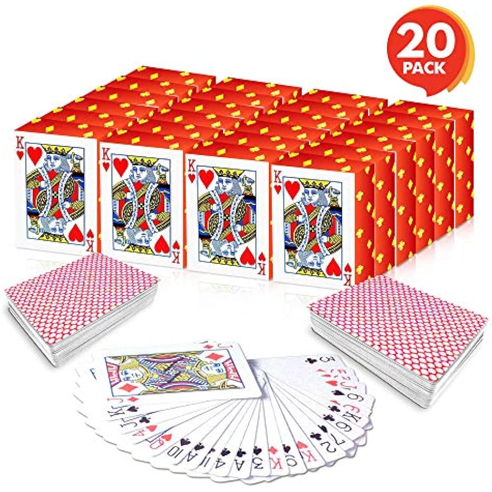 Mini Playing Cards Pack Of 20 Decks Poker Miniature 1.5 Inch Set