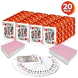 Gamie Mini Playing Cards - Pack of 20 Decks - Poker Cards - Miniature 1.5 Inch Card Set - Small Casino Game Cards for Kids, and Adults - Great Novelty Gift, Party Favor for Boys and Girls