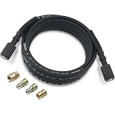 K&auml;rcher 25' High Pressure Extension Hose for Pressure Washers up to 3600 PSI - with Adapters Included - Quick Connect or M22 Fitting