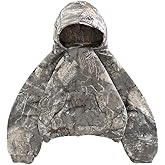 heyheyshine Oversized Leopard Print Hoodie Y2K Camo Zipper Cardigan