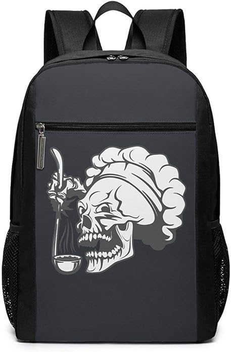 Oh Yep Cook Skull With A Ladle Backpack Zaino Per Laptop Da 17 Pollici Con Zaino Da Viaggio Amazon It Scarpe E Borse