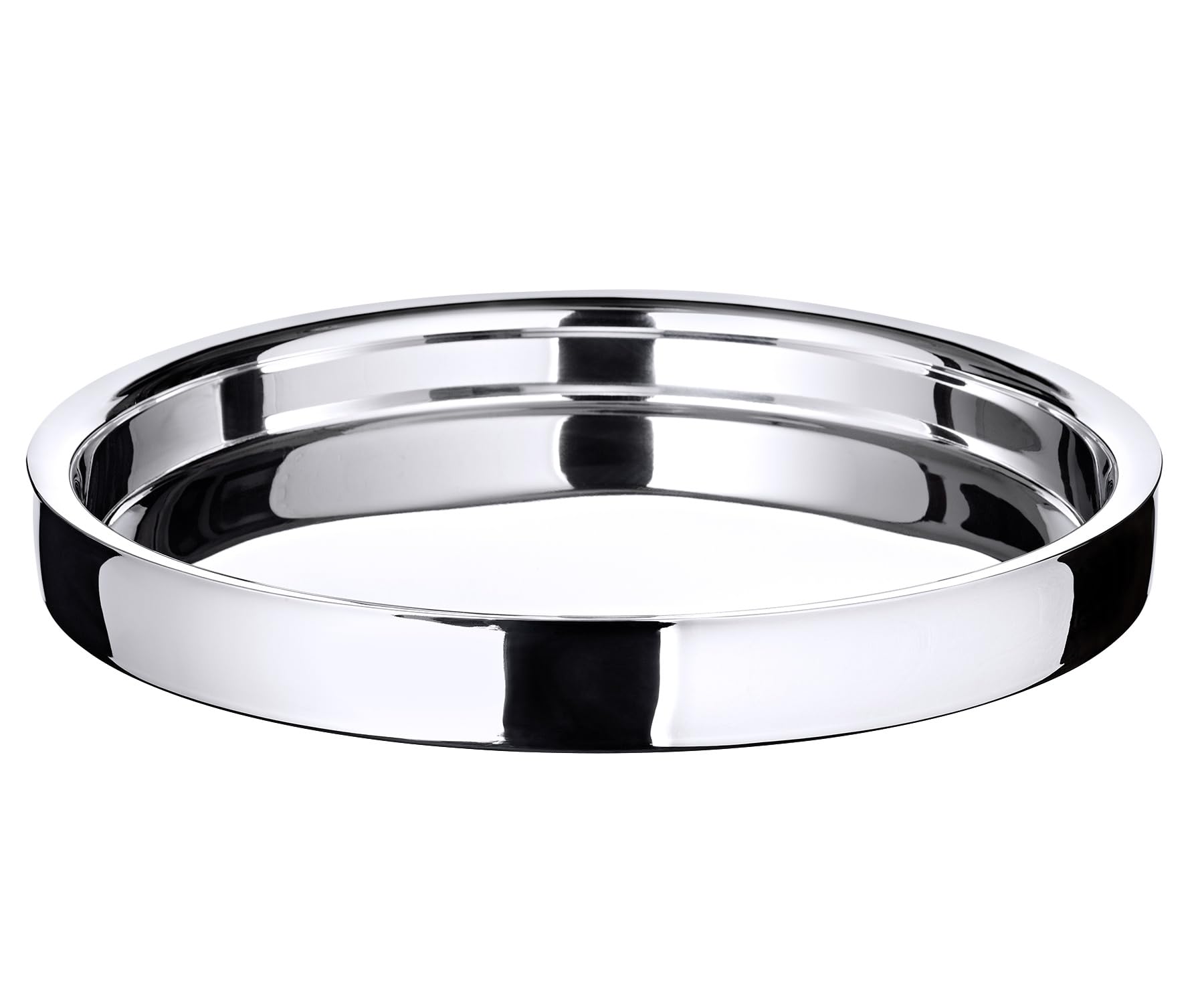EDZARD Alaska Serving Tray Stainless Steel Round (Diameter 40 cm)