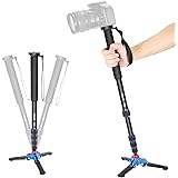Neewer Extendable Camera Monopod with Removable Foldable Tripod Support Base:Aluminum Alloy,20-66 inches/52-168 Centimeters f
