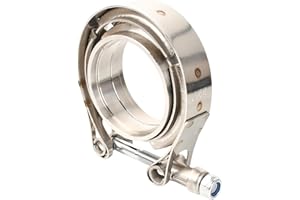 BIGREAT T304 Stainless Steel 2.25'' Inch V Band Bolt Clamp With Male Female Flanges Assembly For Exhaust System,Turbocharger,Exhaust Clamp 1PC