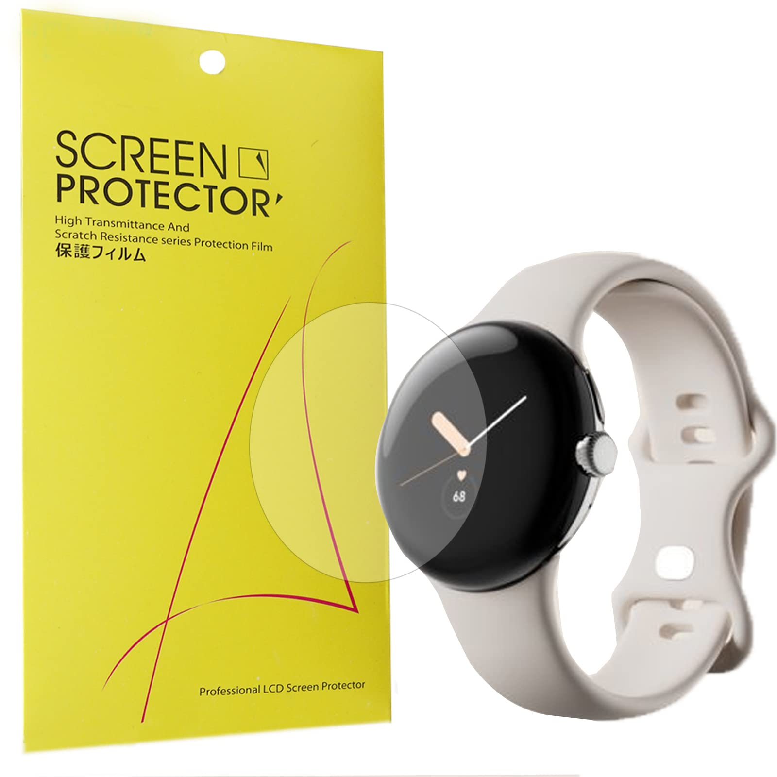 Blueshaweu Compatible for Google Pixel Watch Screen Protector, [6 Pack] Full Coverage TPU Clear Film Compatible with Google Pixel Watch (6 pack)