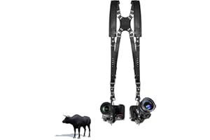 Kasla Camera Strap, Camera Straps for Photographers-Leather Dual Camera Strap for Two DSLR/SLR Cameras