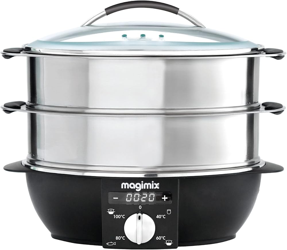 Magimix Multifunctional Electric Food Steamer 12.2L 2 Tiers Digital Display