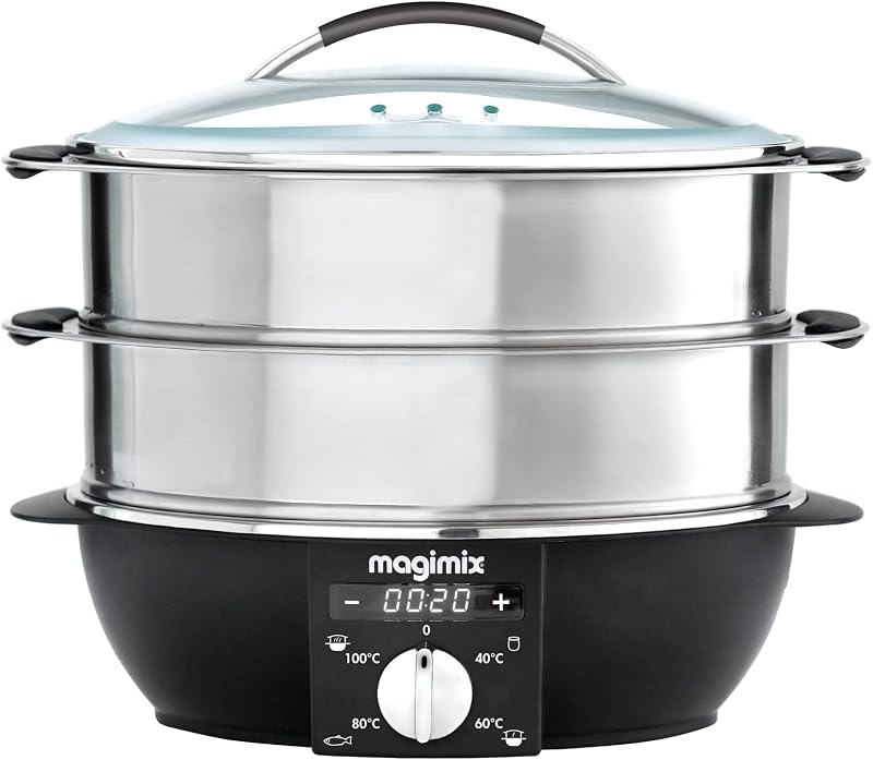 Magimix Multifunctional Electric Food Steamer 12.2L 2 Tiers Digital Display