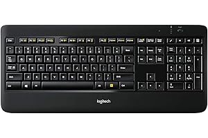 Logitech Wireless Illuminated Keyboard K800, Computer Keyboard Wireless, Desktop Keyboard (Renewed)