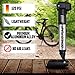 Mini Bike Pump Portable: Presta and Schrader: Road, Mountain, and BMX Hand Pump with Mounting Bracket, Sports Needle, and LED Bike Light 120 PSI By Genius Pump