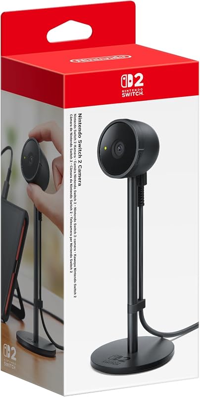 Câmera HD Nintendo Switch 2 com microfone integrado e conexão USB-C
