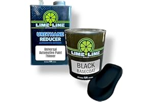 LiME LiNE Automotive Basecoat with Urethane Reducer Quart Combo Pack (Black Combo.)