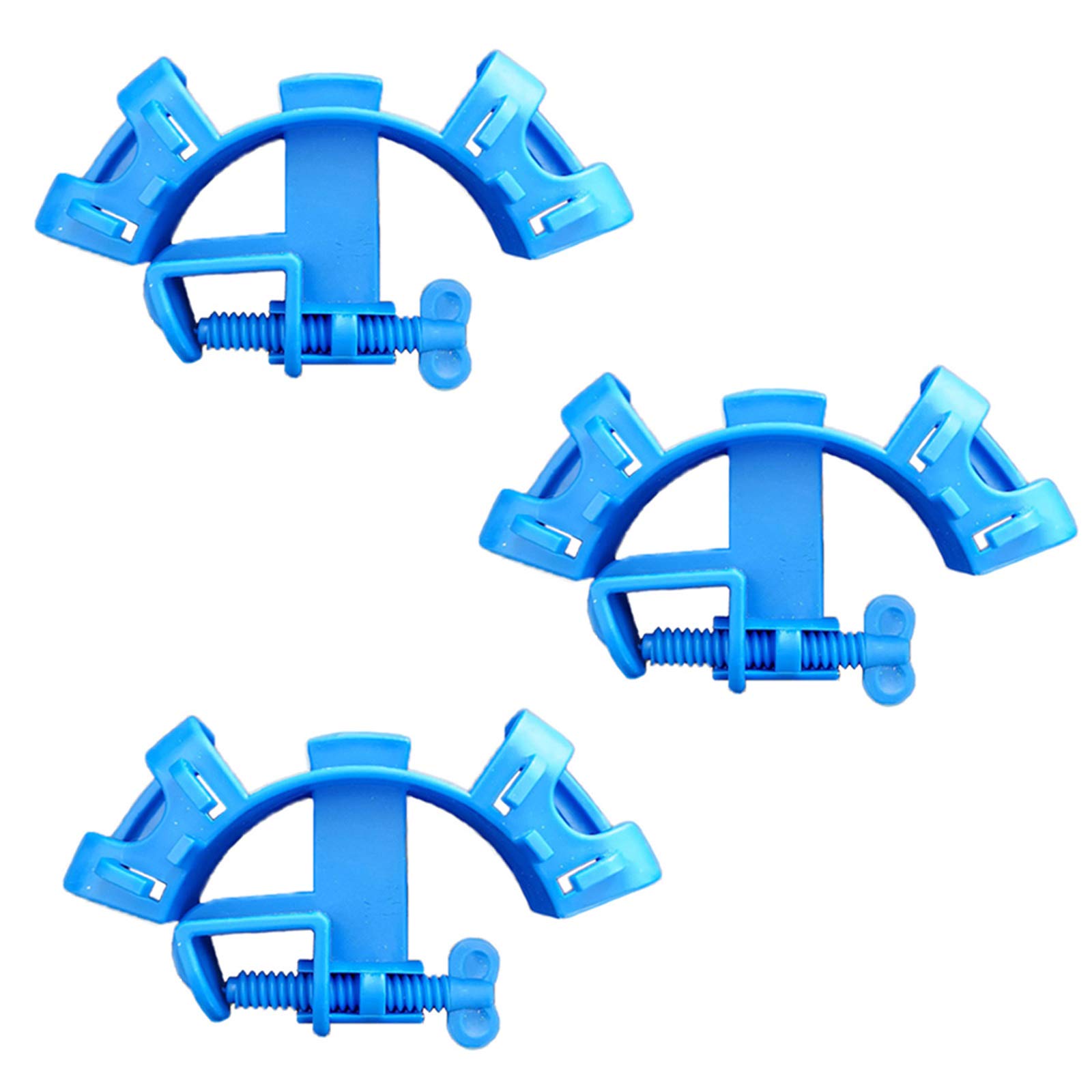 NO Mnixy Aquarium Water Hose Holder, Fish Tank Water Air Change Pipe Clips, Plastic Water Piter Mount Clamp for Fish Tank Filter, Adjustable Aquarium Water Tube Fixing Accessories, Bule,Pack of 3pcs