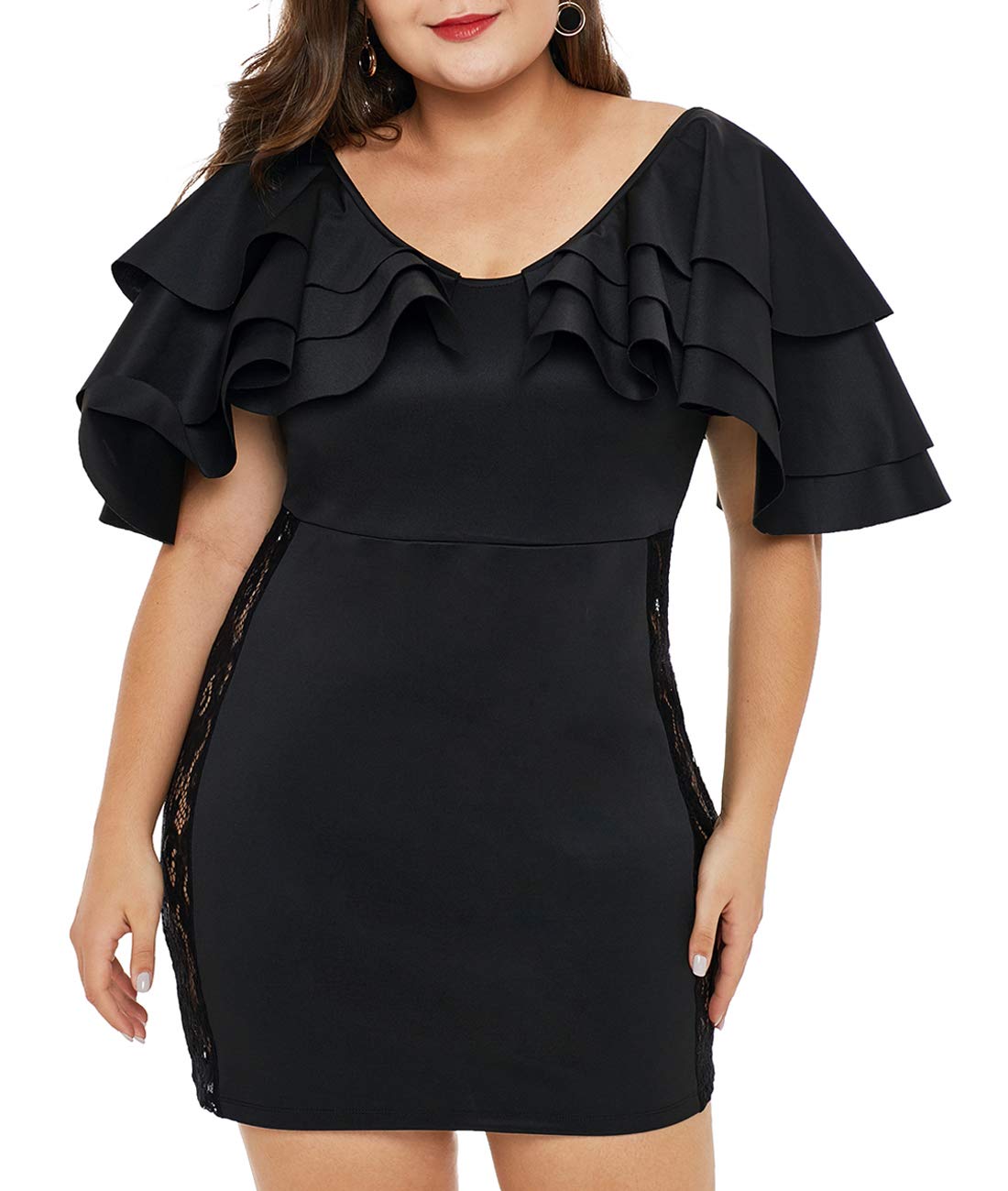 5x black dress