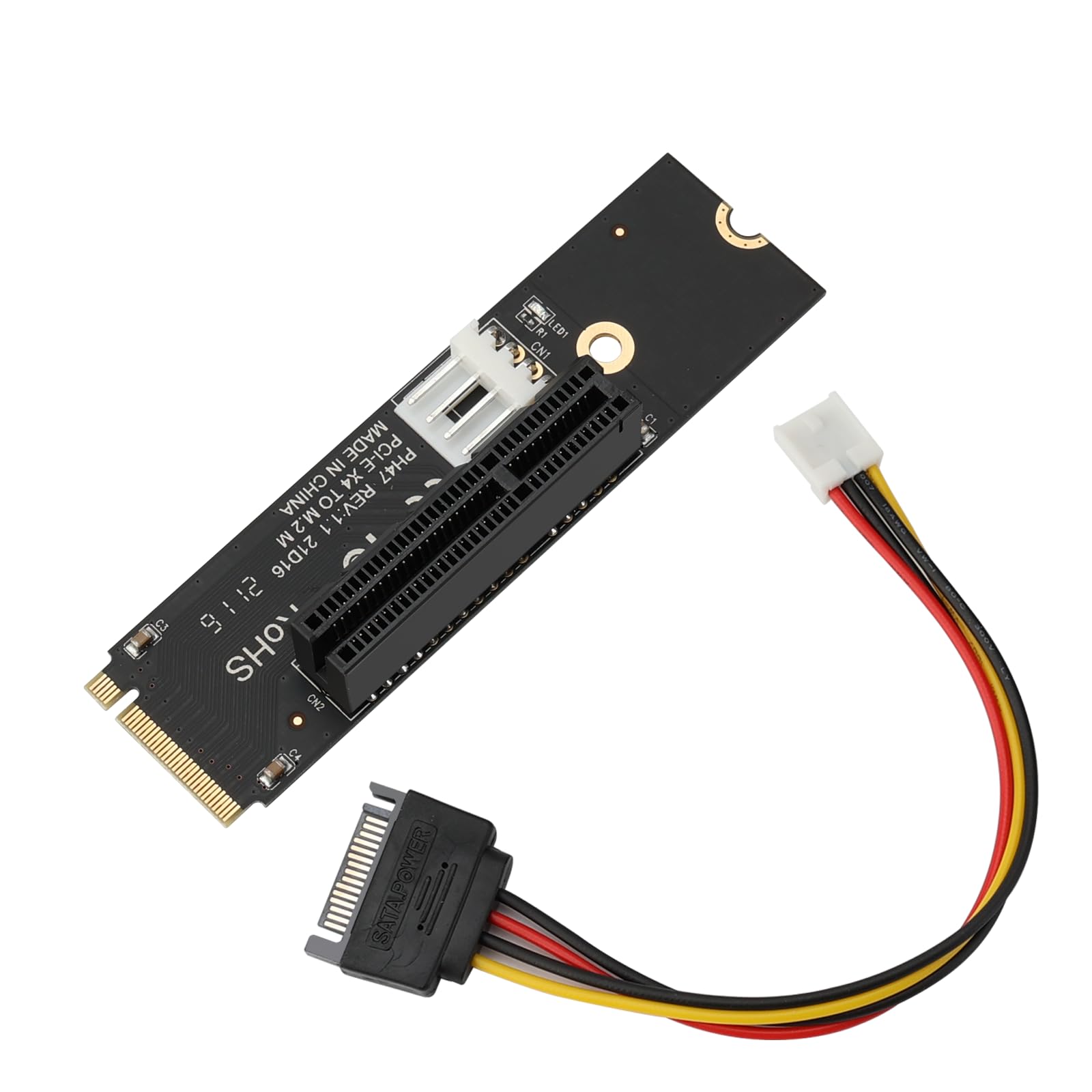 Photo 1 of XRIKUI NGFF M.2 M-Key to PCIe X4 Expansion Card Adapter,M.2 B Key 2260 2280 SSD to PCIE 1X 4X 8X 16X Riser Card
