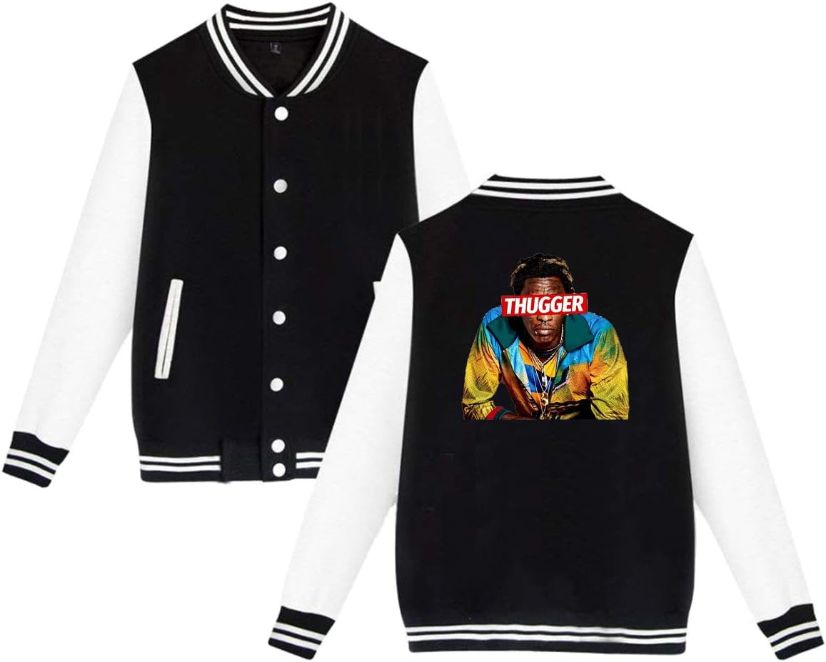 Young Thug Slime Season Rap Unisex Vintage Hoodie Baseball Uniform Jacket Sport Coat