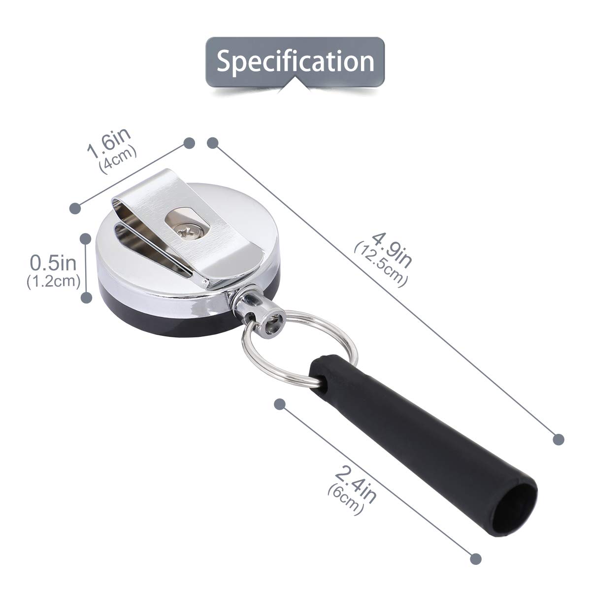 Retractable Pull Pen Holder,AIEVE 4 Pack Belt Clip Pen Holder with