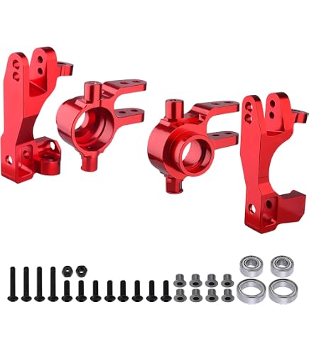 CrazyRacer Caster Blocks In Alluminio (C-Hubs) Per Traxxas 4X4 – Argento - 4