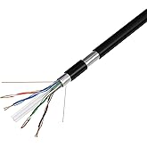 CAT6 1000FT Shielded Outdoor 23 AWG 550 Cable FTP Wire Solid Direct Burial UV (Cat6, Shielded (FTP))